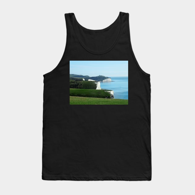 Seven Sisters Cliffs, East Sussex Tank Top by Ludwig Wagner